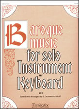 Baroque Music for Solo Ins/Keybd No. 1 Organ sheet music cover